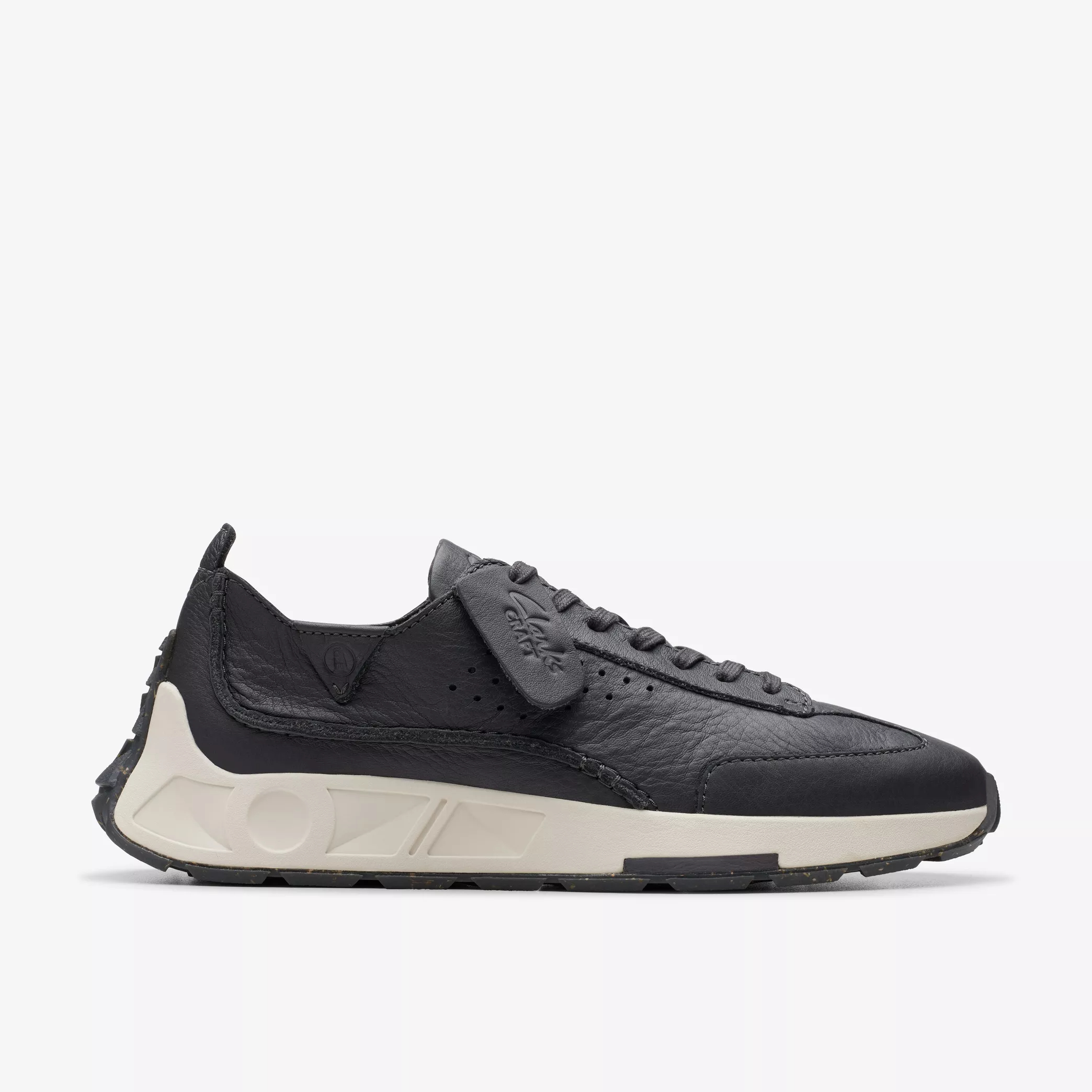 Clarks - Craft Speed 男裝深灰色皮革運動鞋 26176156-DK.GY